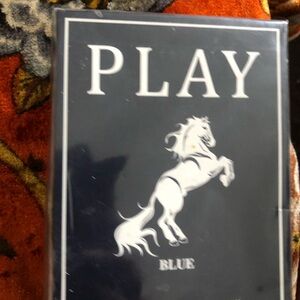 PLAY Blue Deck - Black and White Horse Design
